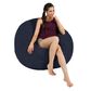 Jaxx 4" Round Bean Bag with Removable Cover in Navy, , large
