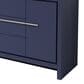 Lexora Home Lafarre 48" Double Bathroom Vanity in Navy Blue with 2 cm White Cultured Marble Top and Rectangular Sinks, , large