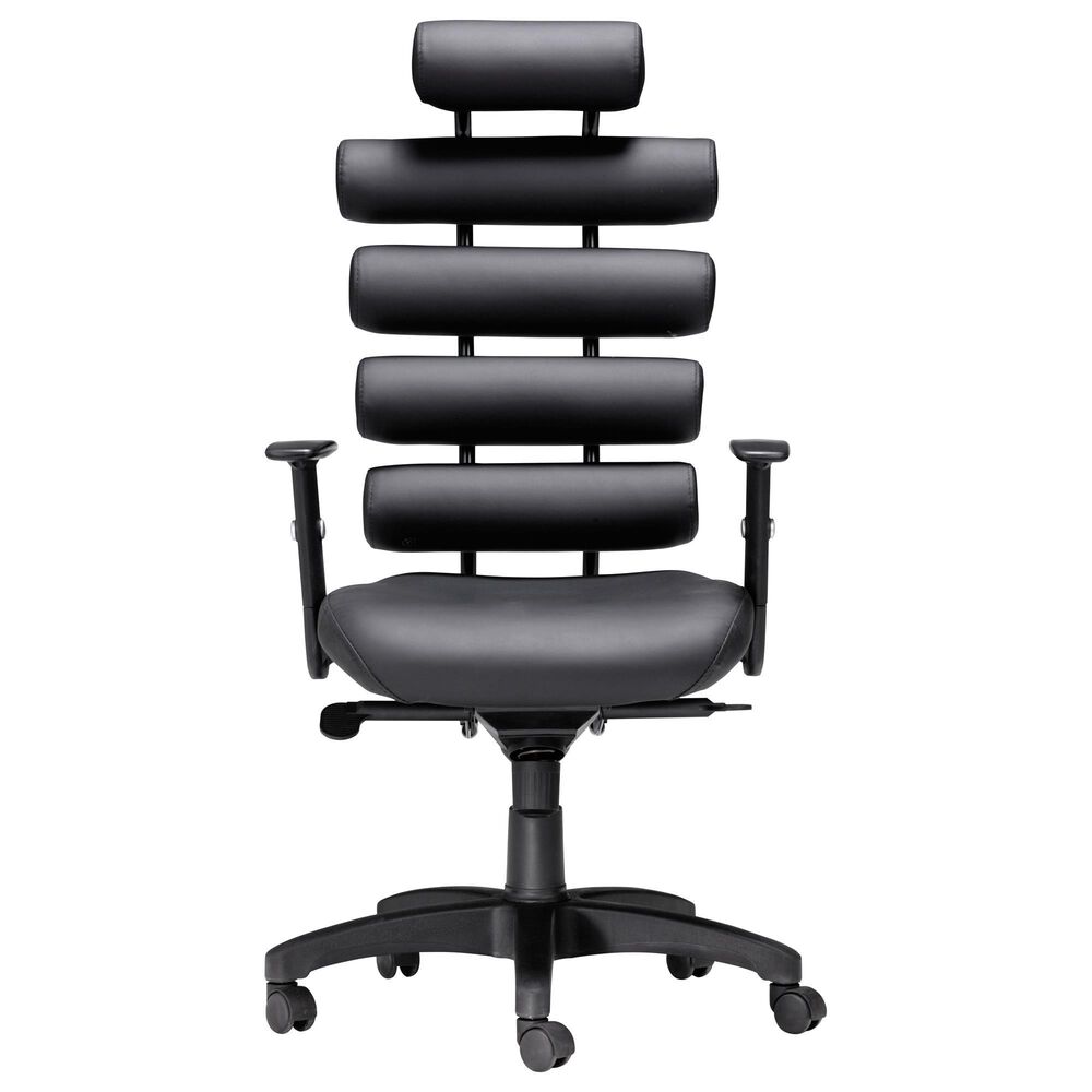 Zuo Modern Unico Office Chair in Black, , large