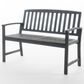 Hearth and Haven Loja Patio Bench in Dark Grey, , large
