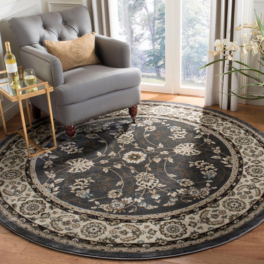 Safavieh Lyndhurst LNH340 7&#39; Round Grey and Cream Area Rug, , large