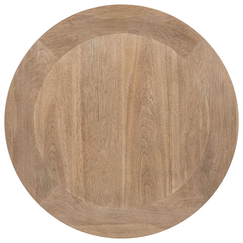 Belle Furnishings Haven Hills Round End Table in Camel Beige, , large