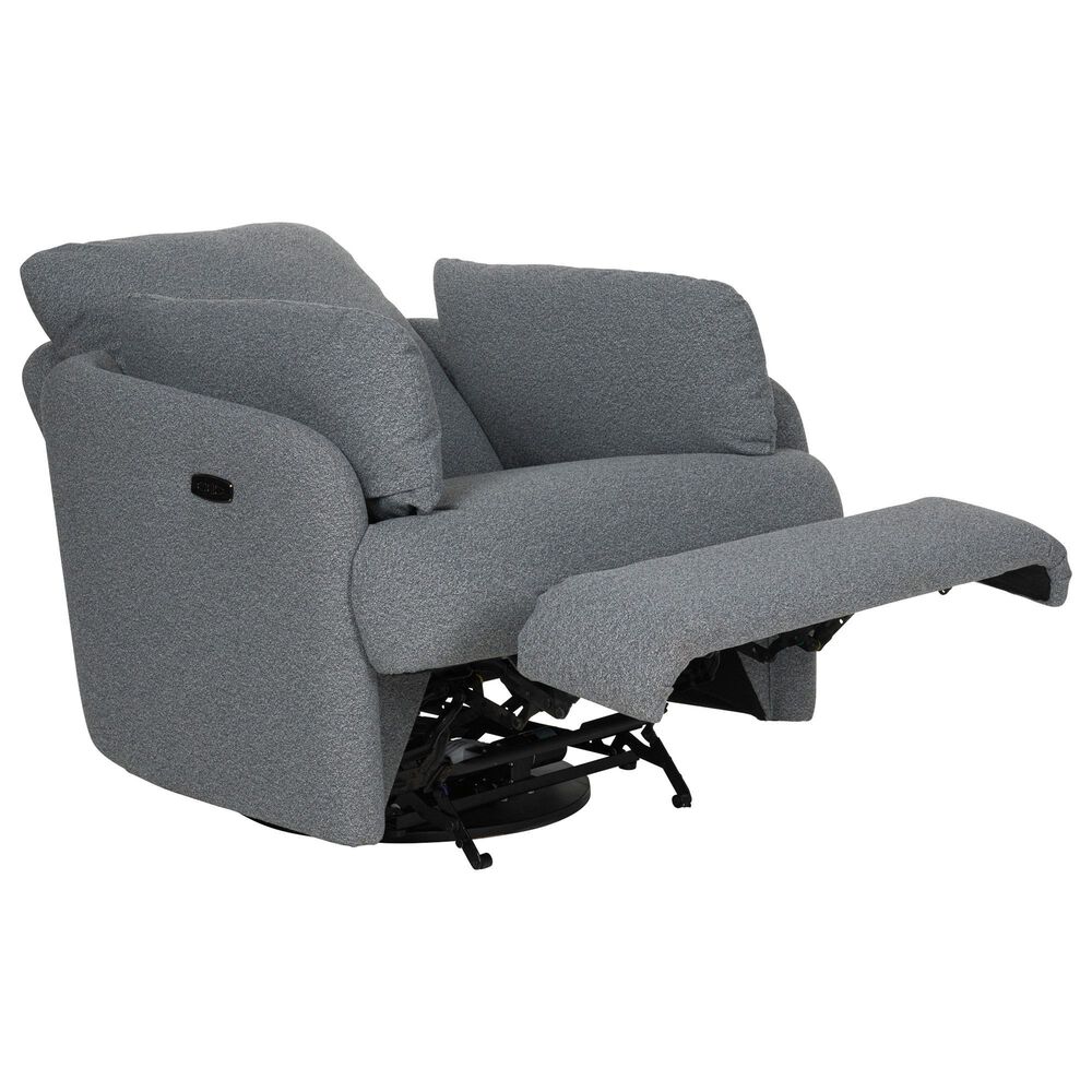 Ashley Alainmont Next-Gen Nuvella Power Swivel Recliner in Salt and Pepper, , large