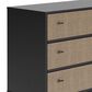 Ashley Charlang 6 Drawer Dresser in Matte Black and Beige, , large