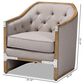 Baxton Studio Terina Arm Chair in Grey and Beige, , large