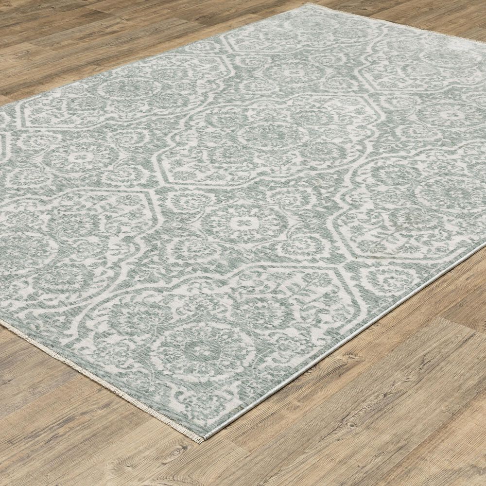 Oriental Weavers Echo Green and Ivory 7&#39;10&quot; x 10&#39;10&quot; Area Rug, , large