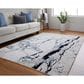 Feizy Indio 6"7" x 9"6" Ivory and Blue Area Rug, , large