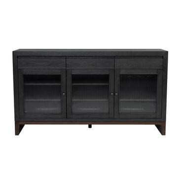 Flexsteel Waterfall 3-Drawer Buffet in Deep Ebony and Dark Brown, , large