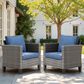 HOMLUX Patio Lounge Chair in Denim Blue (Set of 2), , large