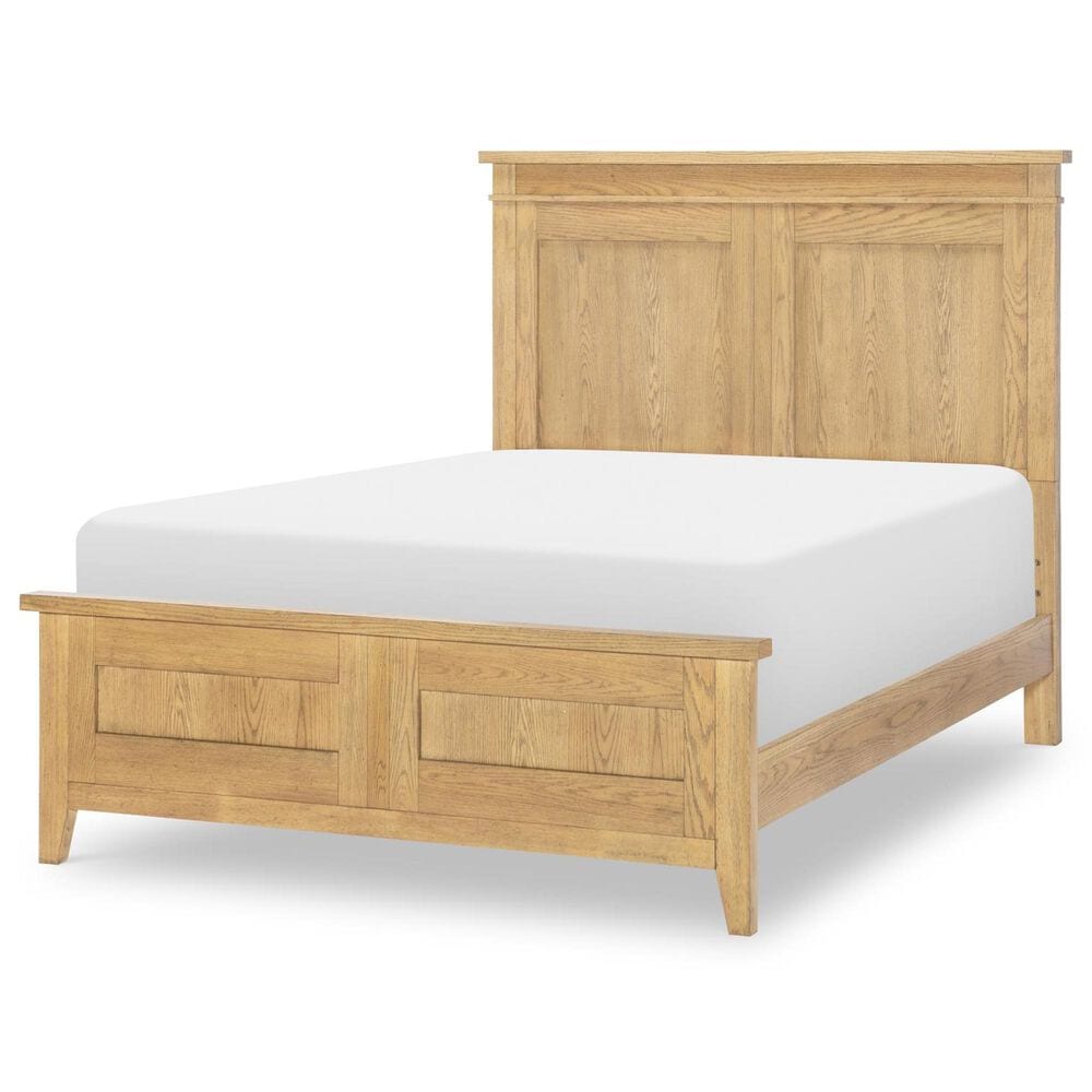 St Claire Home Today"s Traditions Full Platform Panel Bed in Natural Oak, , large