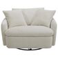 Simeon Collection Boomer Oversized Swivel Accent Chair in Utopia Sand, , large