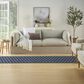 Nourison Twist Reversible 2"2" x 10" Navy Indoor/Outdoor Runner, , large