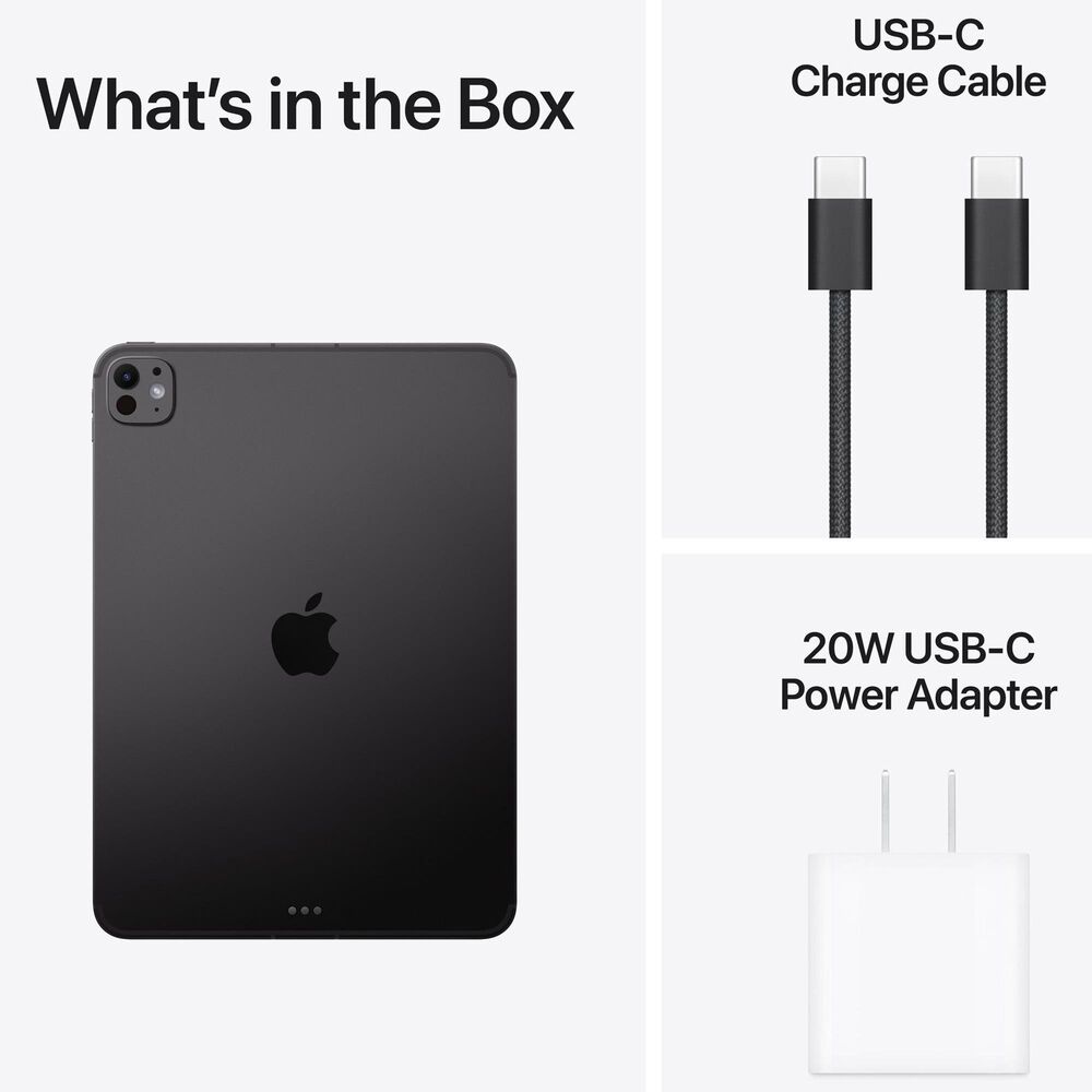 Apple 11" iPad Pro | Apple M5 Chip - Wi-Fi + Cellular 2TB with Nano-Texture Glass in Space Black (latest Model) and 2-Year AppleCare+, , large