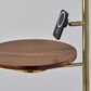 Adesso Wyatt Floor Lamp with Shelf and Wireless Charging in Antique Brass, , large