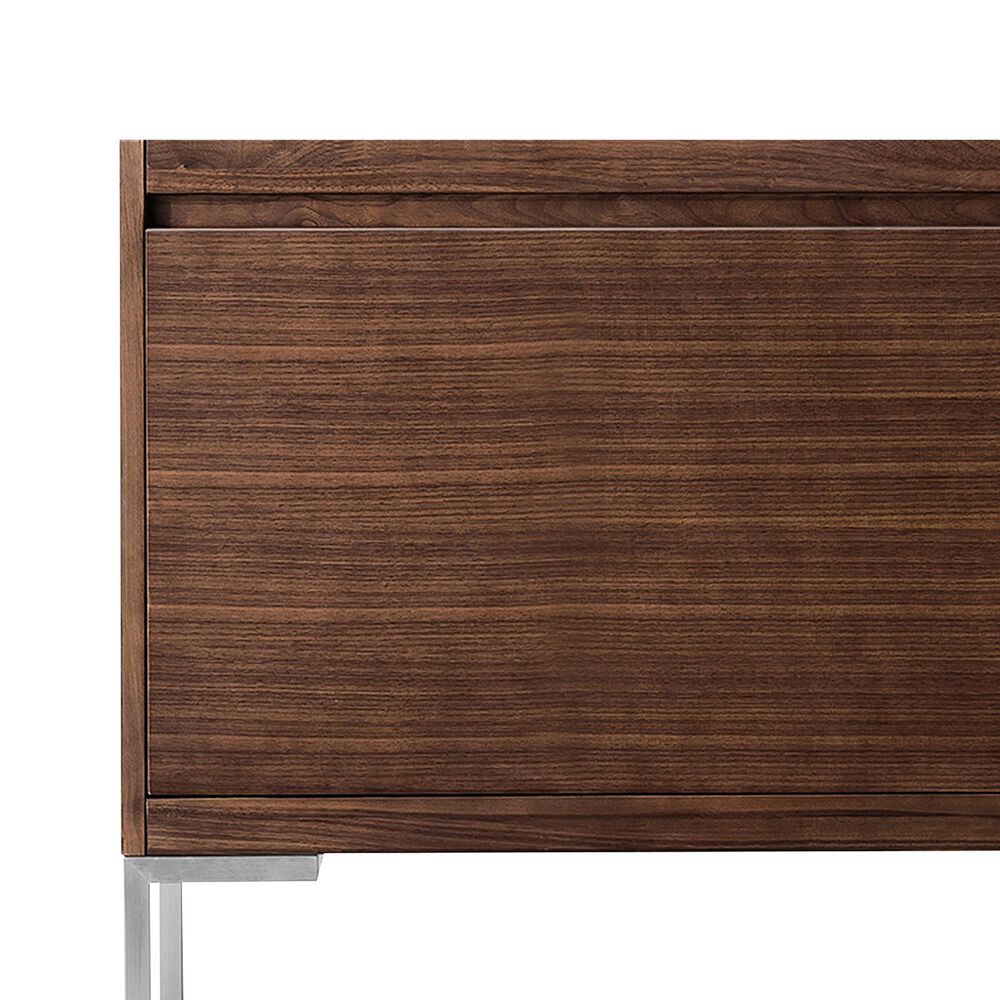James Martin Vanities Mantova 35.4&quot; Single Vanity Cabinet in Mid-Century Walnut and Brushed Nickel, , large