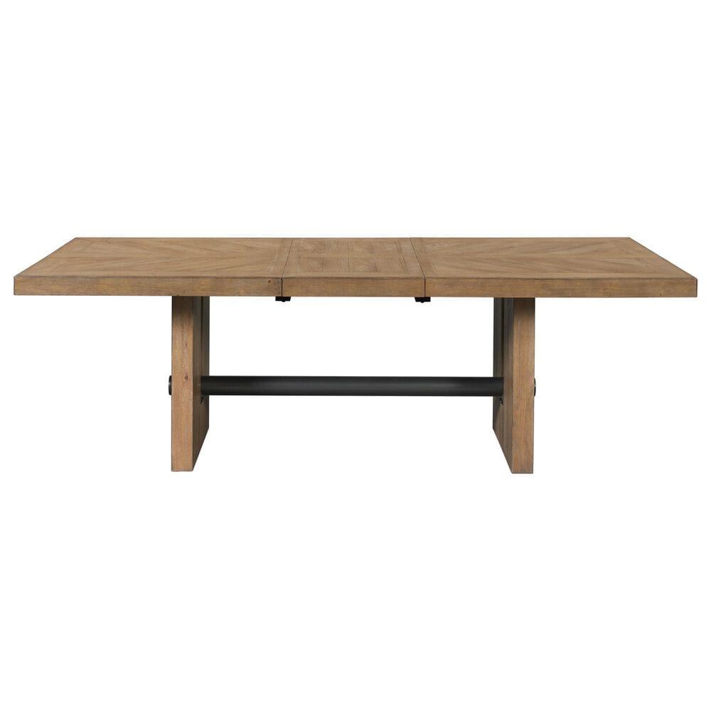 Hawthorne Furniture Landmark 42 X 76-96&quot; Trestle Table in Weathered Oak, , large