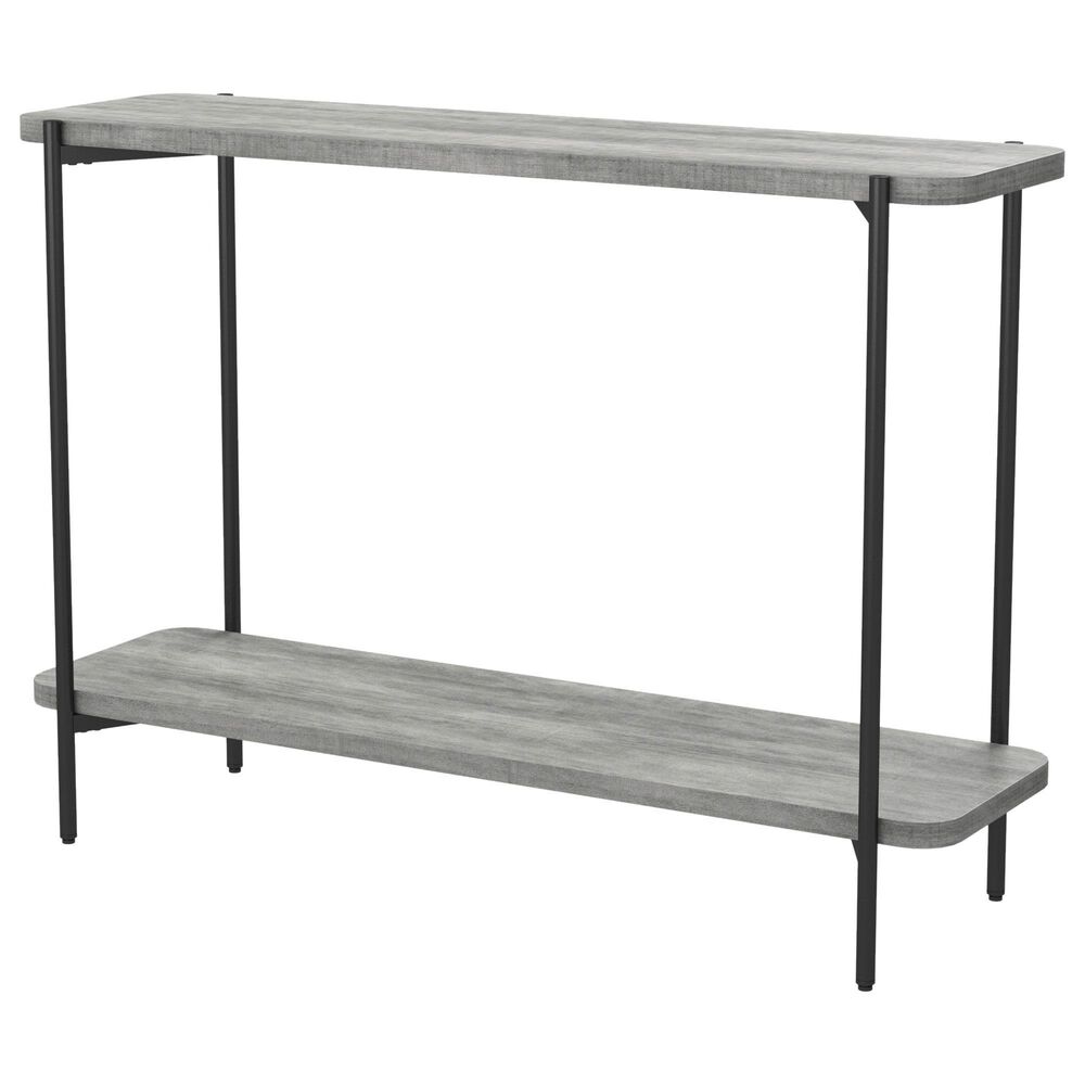 Furniture of America Rocha Console Table in Black and Light Gray, , large