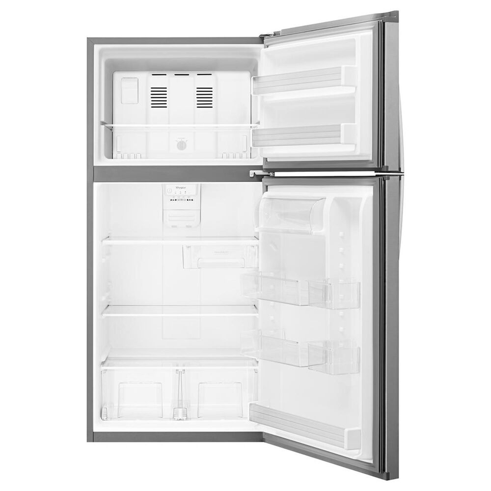 Whirlpool 19 Cu. Ft. Top-Freezer Refrigerator with LED Interior Lighting in Stainless Steel, , large