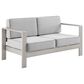 Linon Home Decor Karah 2-Seater Outdoor Sofa in Grey, , large