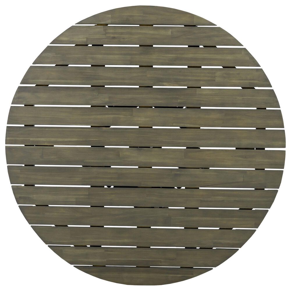 Hearth and Haven 5-Piece Outdoor Dining Set with Cream Cushion in Grey, , large