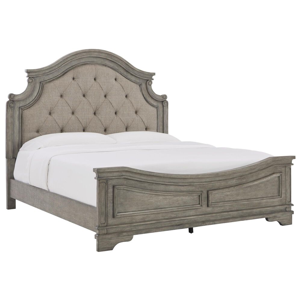 Ashley Lodenbay King Panel Bed in Antique Gray, , large