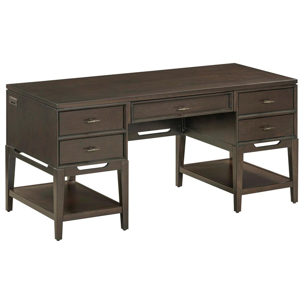 Riva Ridge Sutton 64" Half Pedestal Desk in French Roast, , large