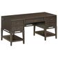 Riva Ridge Sutton 64" Half Pedestal Desk in French Roast, , large