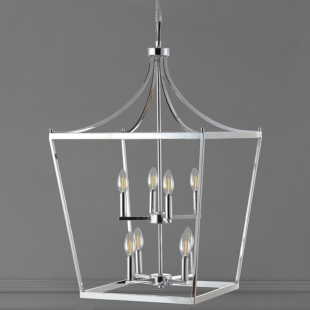 Safavieh Vallor 8-Light Pendant in Chrome, , large