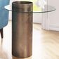 Zuo Modern Emi End Table in Antique Gold and Glass, , large