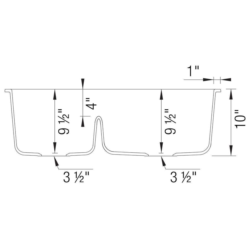 Blanco Diamond 1-3/4 Reverse Double Bowl Low Divide Kitchen Sink in Soft White, , large
