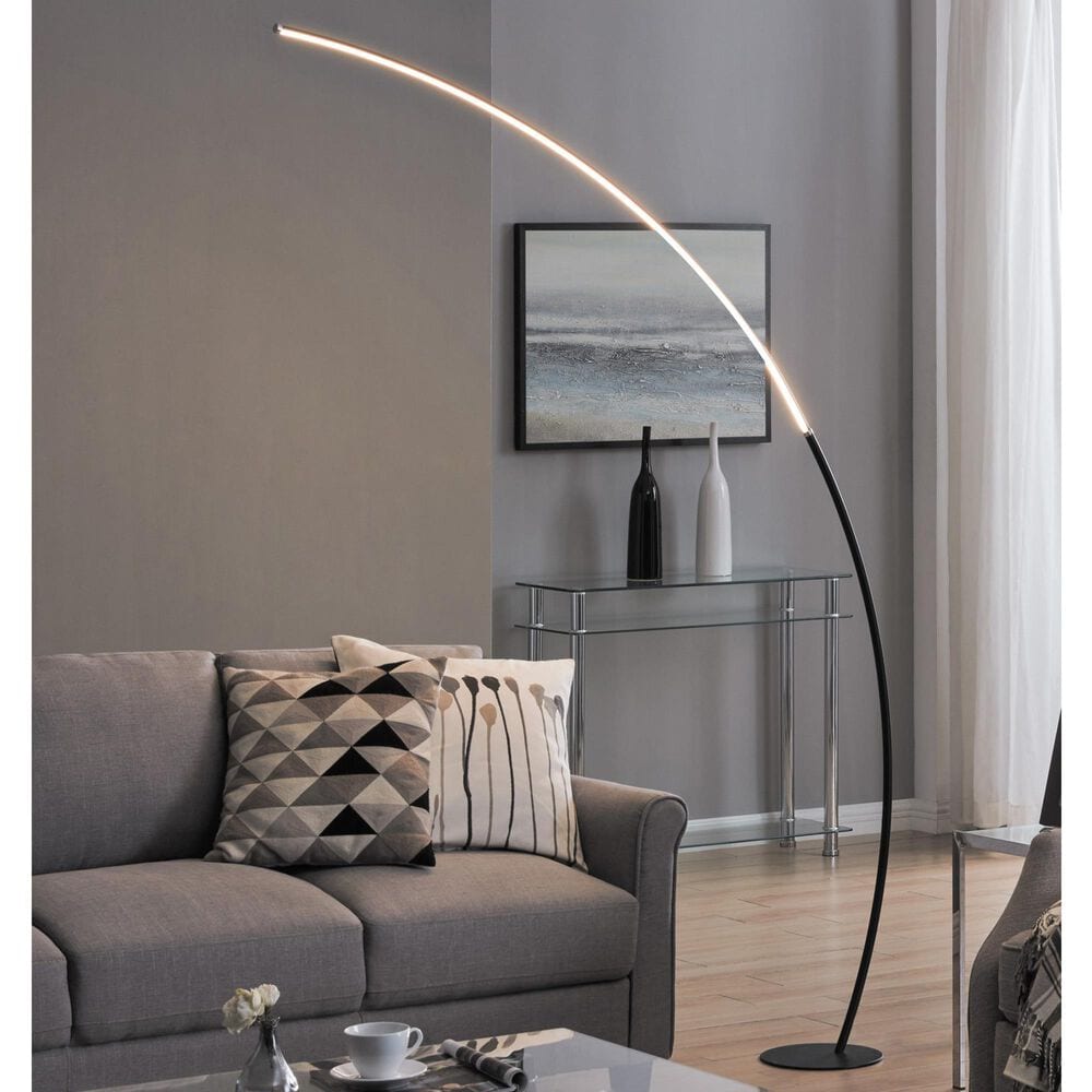 Lite Source Monita Arc Lamp in Black, , large