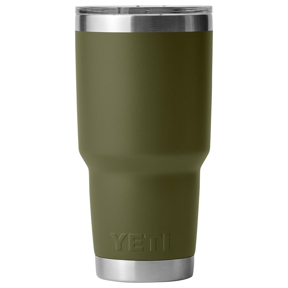 YETI Rambler 30 Oz Tumbler with Color-Blocked MagSlider Lid in Olive and King Crab Orange, , large