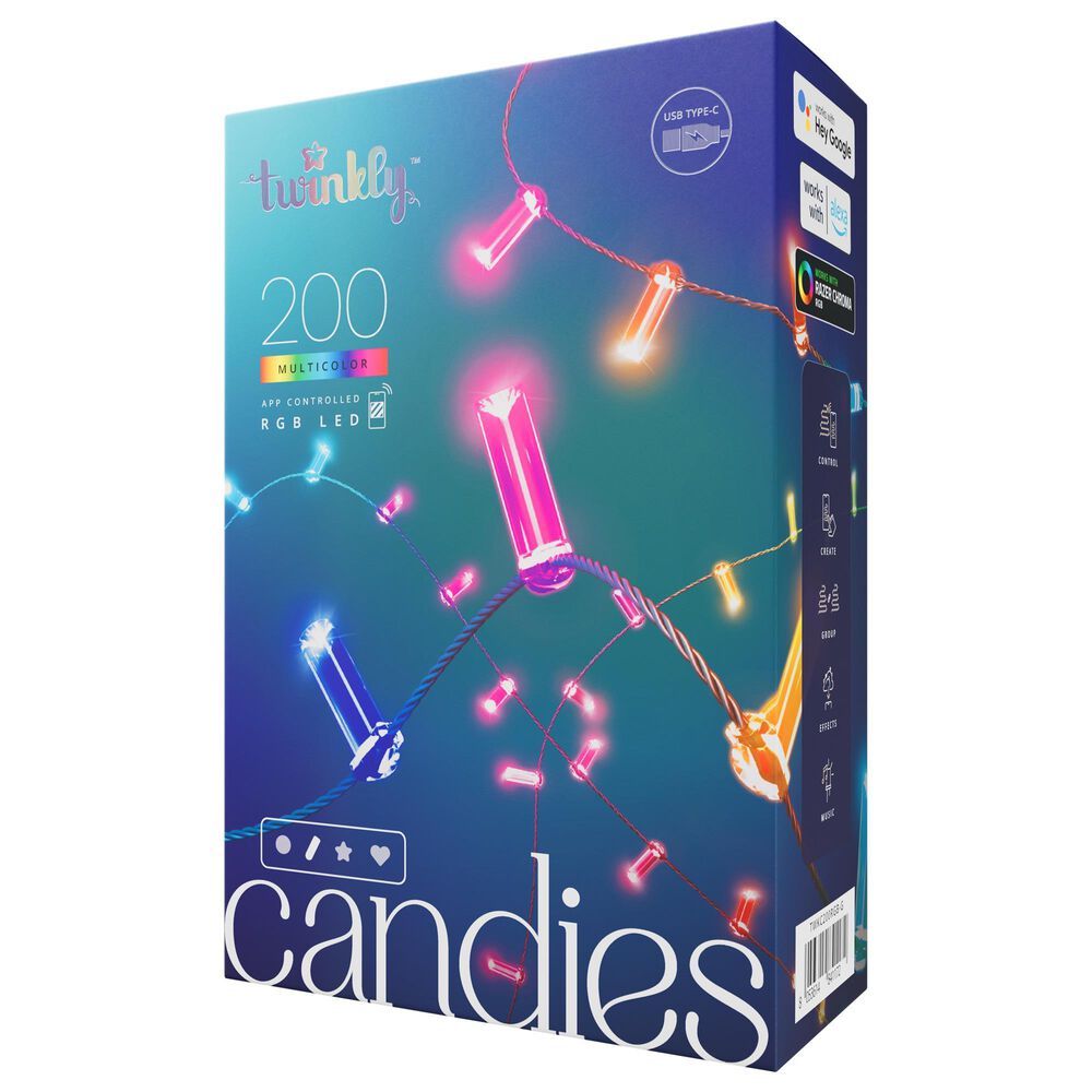 Twinkly Candies 200 LED 8MM Candle Shape in Multicolor, , large
