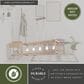 Vaxcel Pratt 5-Light Linear Chandelier in Satin Nickel and Light Oak, , large