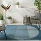 Surya Alfresco 5"11" x 8"10" Marine Blue, Light Silver, Slate Blue and Metallic Silver Indoor/Outdoor Area Rug, , large