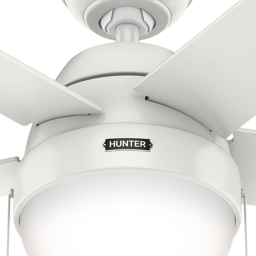 Hunter Anslee 52&quot; Ceiling Fan with LED Lights in Fresh White, , large