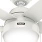 Hunter Anslee 52" Ceiling Fan with LED Lights in Fresh White, , large