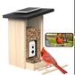 Birdfy Bird Feeder Ebony with Smart Camera and Solar Panel in Brown and Black, , large