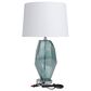 Maple and Jade Glass Angular Table Lamp in Teal, , large
