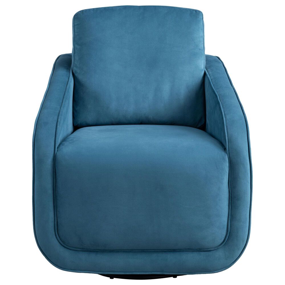 Lifestyle Solutions Lydia Swivel Accent Chair in Blue, , large