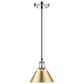 Golden Lighting Orwell 1-Light Small Pendant with Brushed Champagne Bronze Shade in Chrome, , large