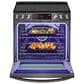 LG 2-Piece Kitchen Package with 6.3 Cu. Ft. Slide-In Electric Range and 1.7 Cu. Ft. Over-The-Range Microwave in Black Stainless Steel, , large