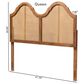 Baxton Studio Hazel Queen Arched Headboard in Ash Walnut, , large