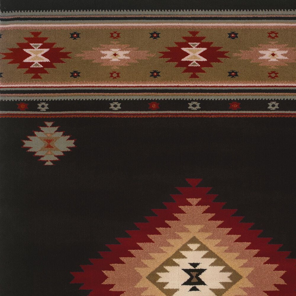 Oriental Weavers Hudson 87G 1&#39;10&quot; x 7&#39;6&quot; Black Runner, , large