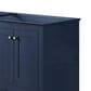 Lexora Home Dukes 60" Double Bathroom Vanity in Navy Blue with 2 cm White Quartz Top and Rectangular Sinks, , large