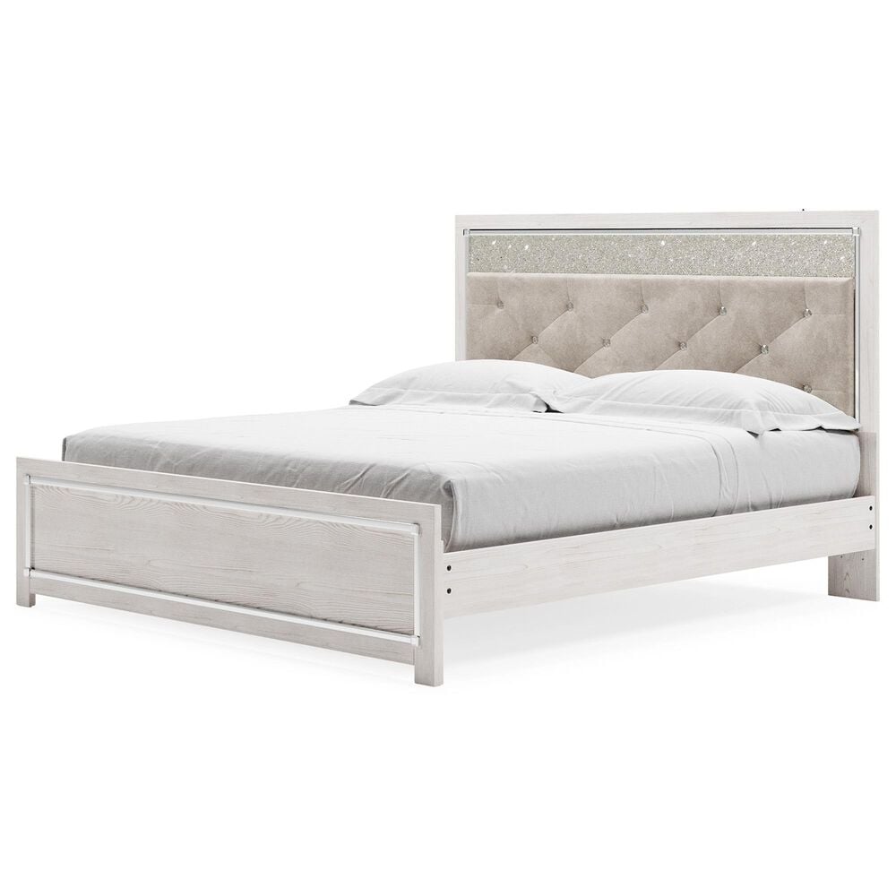 Ashley Altyra King Panel Bed  in White, , large