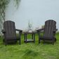 Hearth and Haven 3-Piece Outdoor Folding Adirondack Chair Set with Side Table in Gray, , large