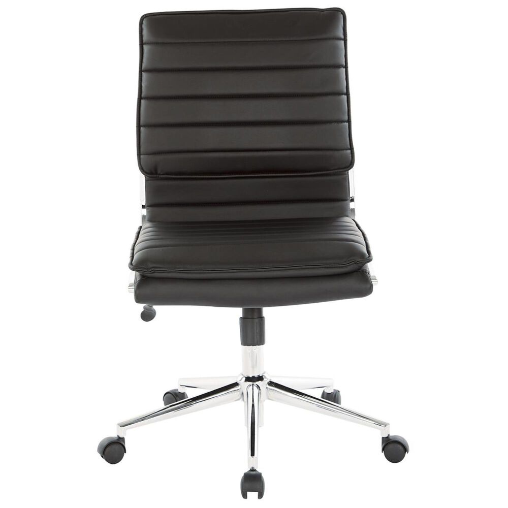 OSP Home Armless Manager Chair in Black, , large