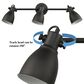 Claxy LIghting 3-Light Tracking Wall Sconce in Black, , large