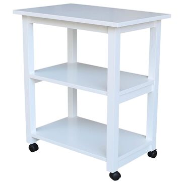 International Concepts Microwave Cart in White, , large